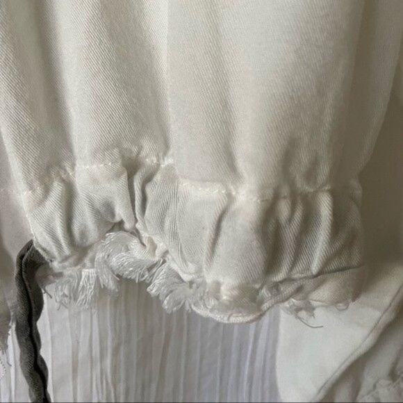 Vintage Havana White Cropped Jacket | Cameo Trim, Lightweight Layer Size Small - Picture 5 of 14